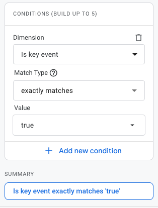 Filtering Key Events in GA4